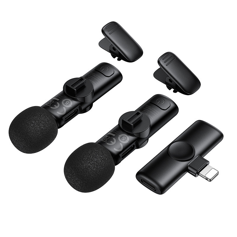 Бездротова мікрофонна система BOROFONE BFK16A Winner dual-mic (Lightning) Black Одеса - фото 7