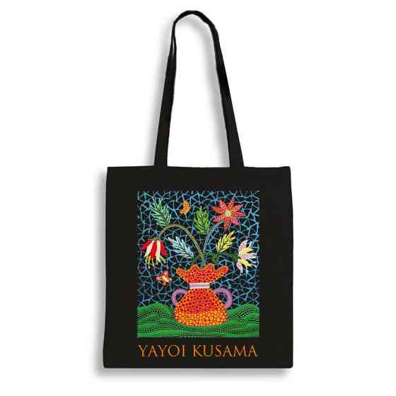 Екошопер BookOpt BK4084 YAYOI KUSAMA Квіти, чорний Луцк