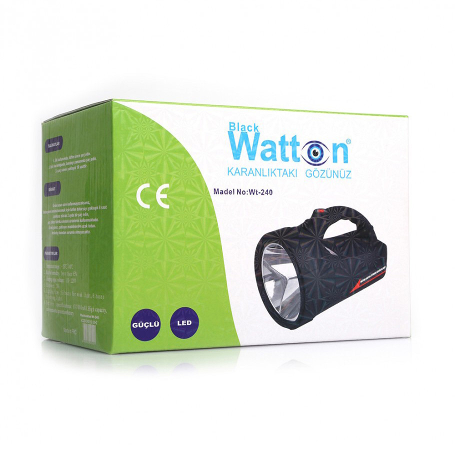 Фонарь аккумуляторный светодиодный с ручкой Watton WT-240 20 W прожекторный фонарик переносной Каменец-Подольский - изображение 7