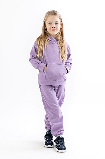 Дитячий теплий костюм, бузковий, ментоловий топ 116 Крохатушка одяг Київ - фото 1