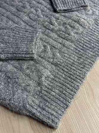 Светр жіночий A-N 3324 оверсайз крупна в’язка букле коси довгий one size, світло-сірий, one size Київ