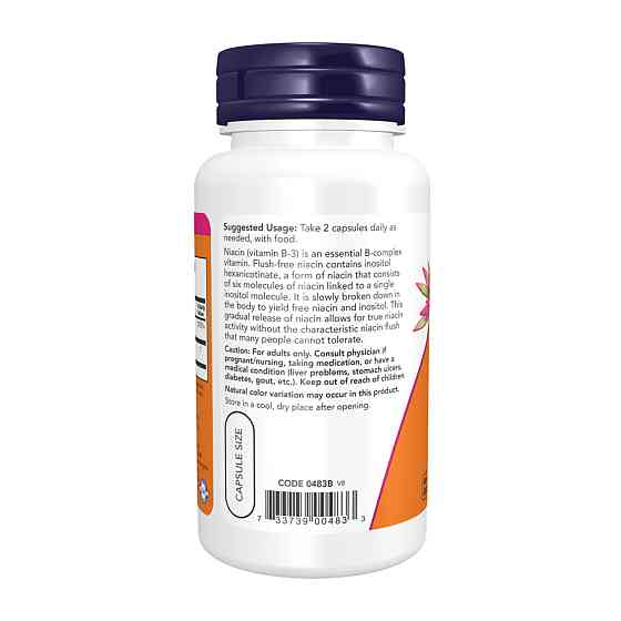 Ніацин Now Foods Flush-Free Niacin 250mg - 180 vcaps Луцьк