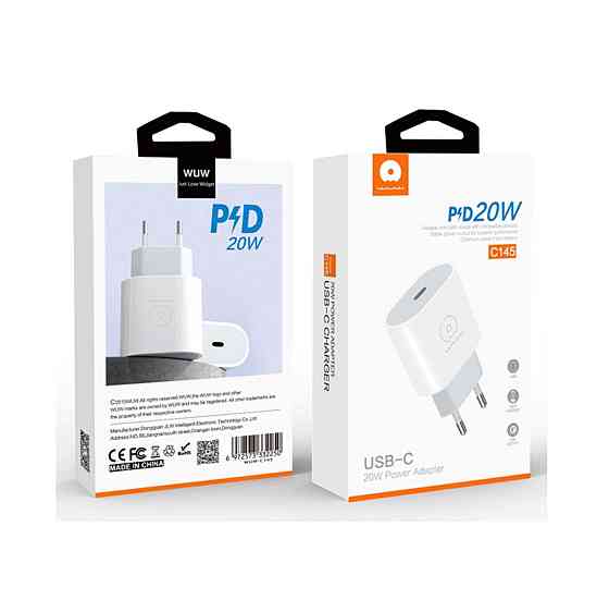 Мережевий зарядний пристрій WUW-C145 white PD 20W 6972573332250 Одеса