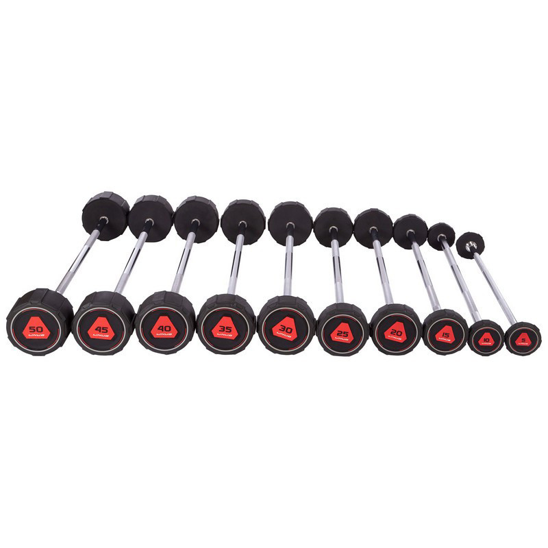 Штанга фіксована пряма поліуретанова LI NUO 3622-10 довжина 109 см 10 кг Київ - фото 6