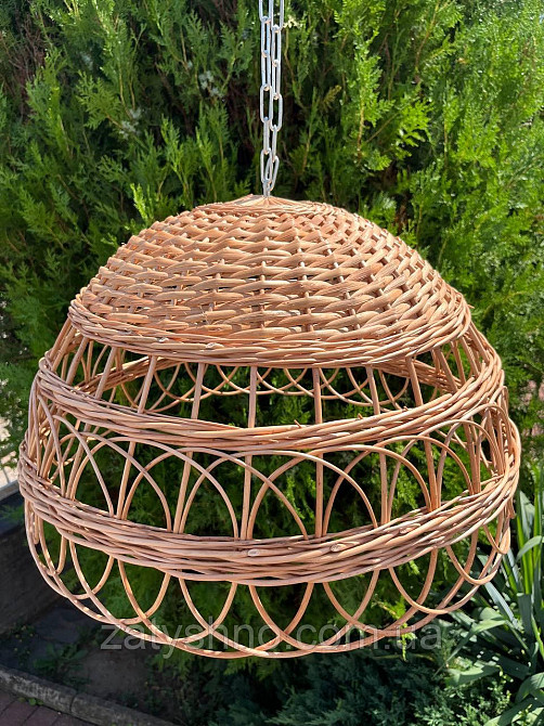 Абажур круглый из лозы 50 см Киев - изображение 7