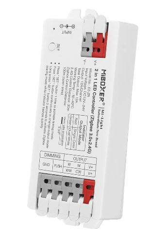 Miboxer Контролер tunable white W+CCT 2 в 1, DC12/24V, 12A, ZigBee + RF 2.4G Mi-light Київ - фото 1