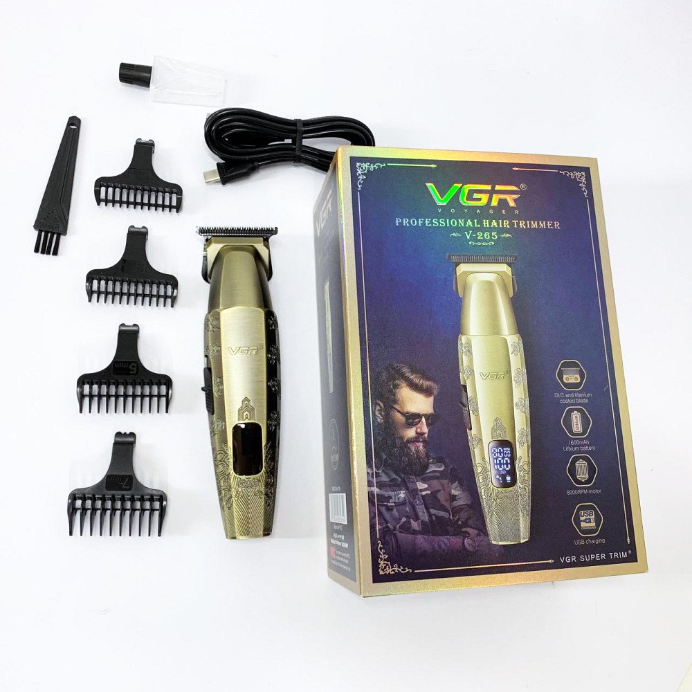 Чоловічий набір для стрижки волосся акумуляторний VGR V-265, Акумуляторна машинка для стрижки DJ-61 Львів - фото 18