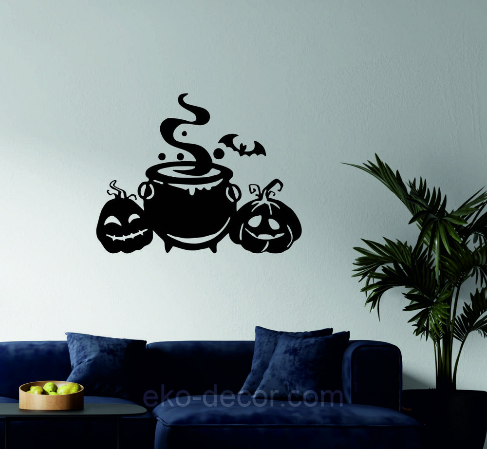 Декоративне настінне Панно «Коток відьми», Декор на стіну 90*70 см, Чорний Київ - фото 2