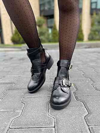 Черевики жіночі ARLEN чорні натуральна шкіра весна-осінь висота 10см розмір 39р (4039) Коломия