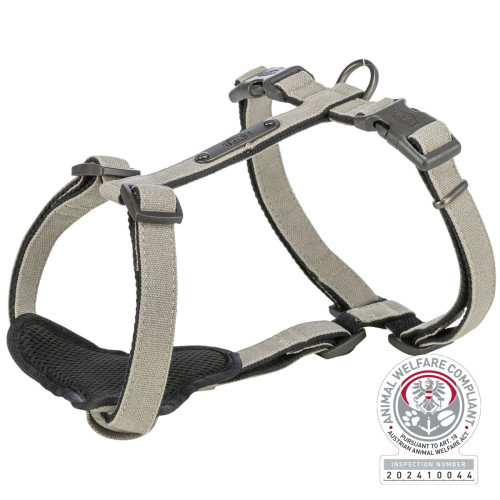 Шлея Trixie CityStyle H-harness для собак бавовна L–XL 75–120 см 25 мм світло-сіра Київ - фото 4