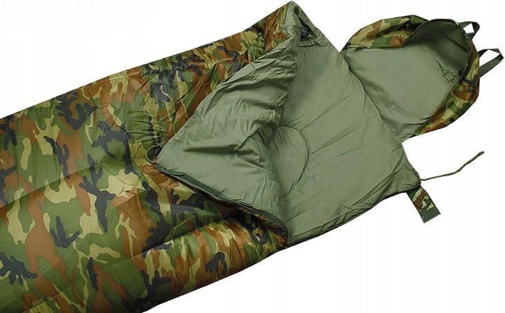 Туристичний Спальний мішок 185х75 см до 0 ° C градусів з чохлом Mil-Tec від Sturm "Pilot" (14101020) Woodland Нововолинськ - фото 5