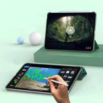 Чехол для планшета BeCover Tri Fold Hard Apple iPad Air (4/5) 2020/2022 10.9" Dark Green (709662) (709662) Винница - изображение 4