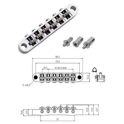 Бридж для гітари Paxphil BM025 Black Вінниця