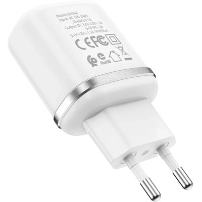 Зарядное устройство BOROFONE BA36A High Speed USB QC3.0 + cable USB to USB-C 18W White (6931474715975) Винница - изображение 2