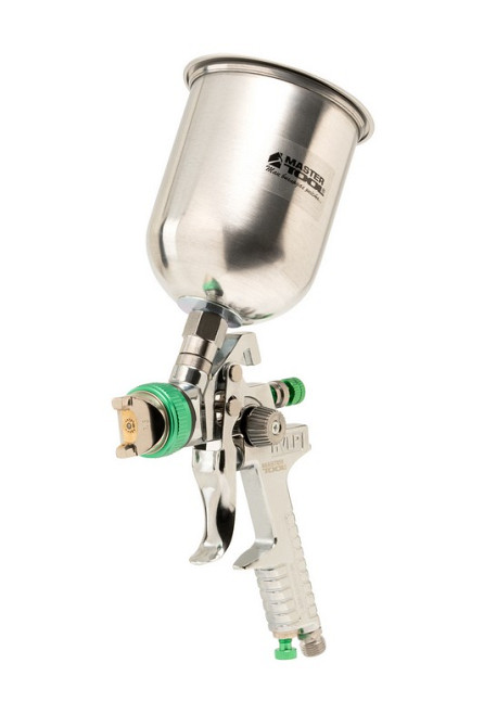 Фарбопульт пневматичний MASTERTOOL HVLP GLAZE ВАЛБ 600 мл Ø 1,3 мм круглий/плоский факел 150-220 л/хв 3-4 бар 80-8907 Коломыя - изображение 1