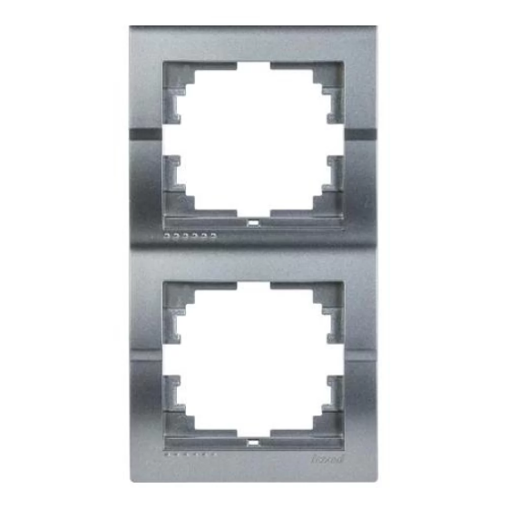 DERIY Рамка 2-а вертикальна темно-сірий металік Lezard Харків