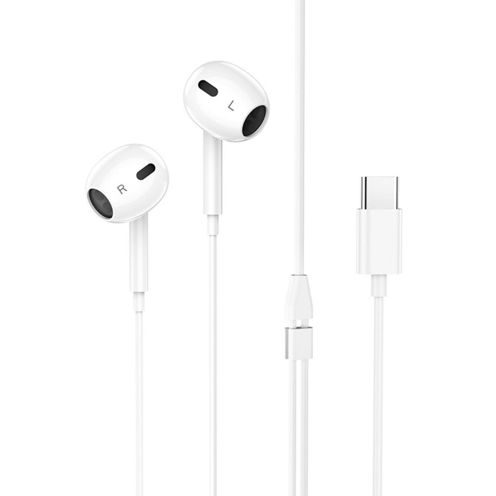 Навушники HOCO M1 Max crystal earphones for Type-C with mic White Киев - изображение 1