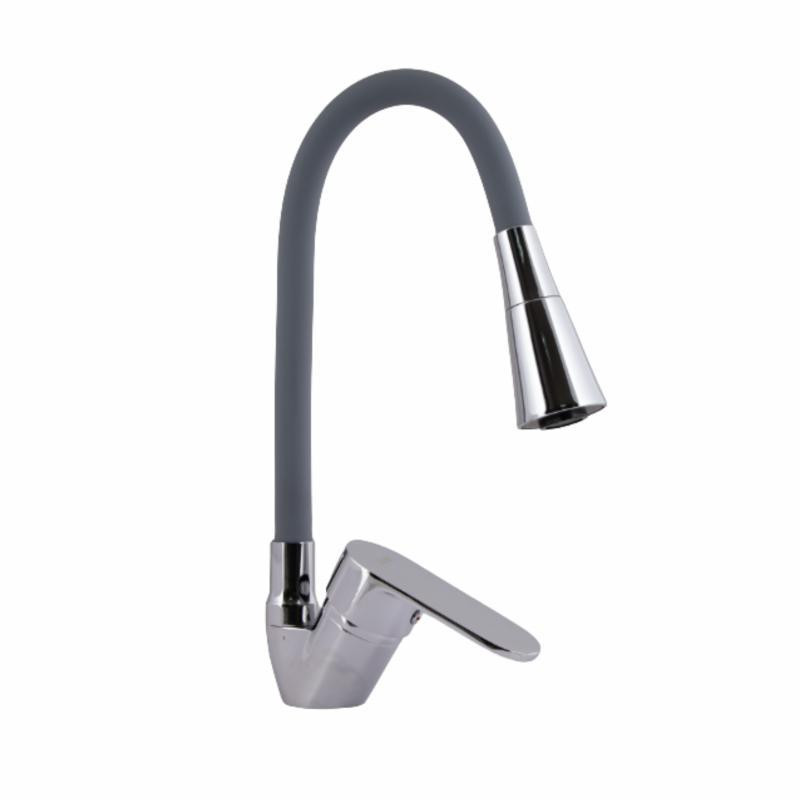 Смеситель для кухни Lidz Tani 008F3 с гибким изливом (k40) LDTAN008F3GCR39507 серый / хром Киев - изображение 1