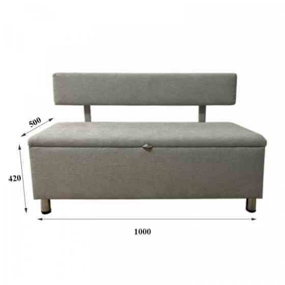 Диван для зоны ожидания Басси в ткани с крышкой, 100см Киев