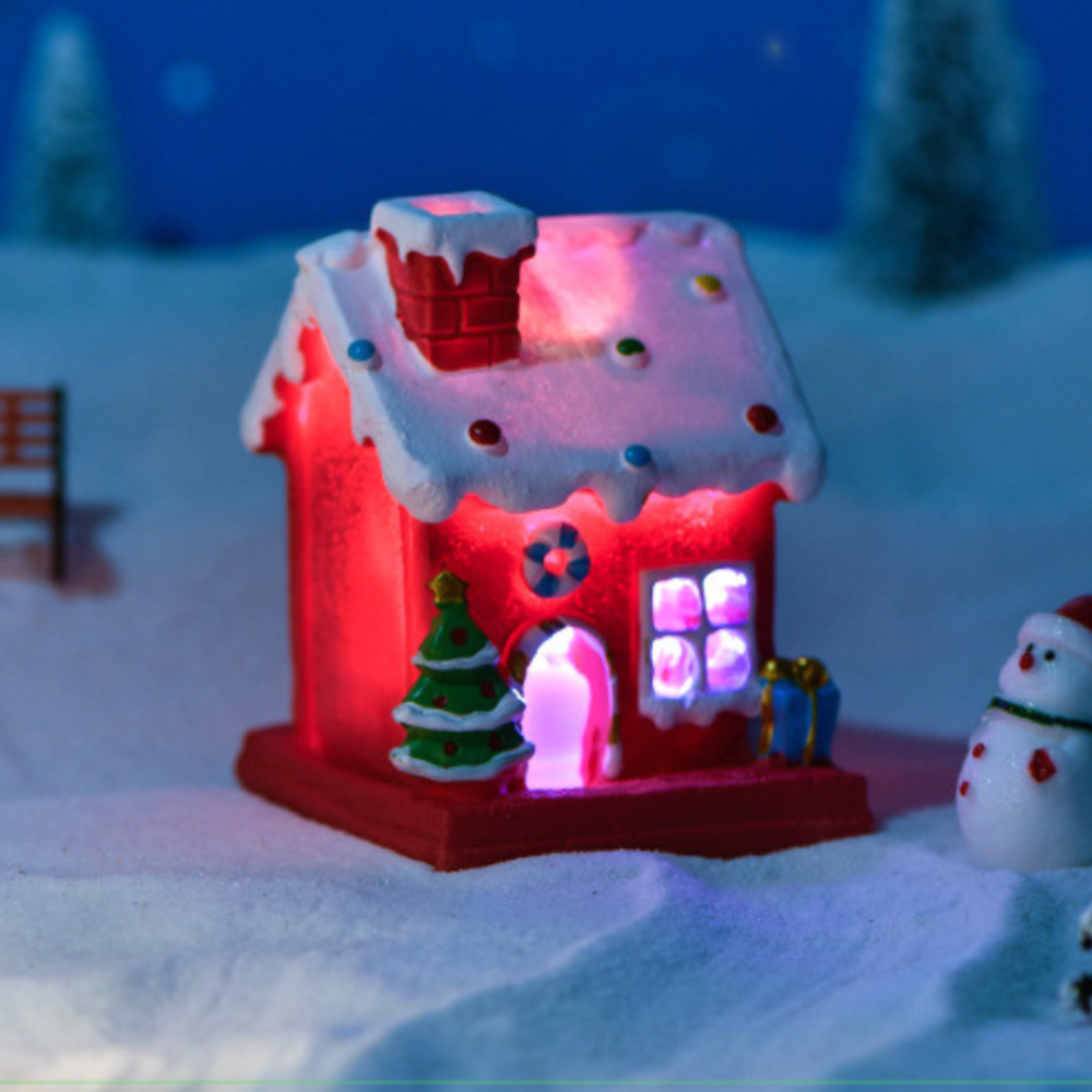 Новогодний домик из полистоуна с LED подсветкой для мини-сада, миниатюры, рождественской инсталляции Одесса - изображение 2