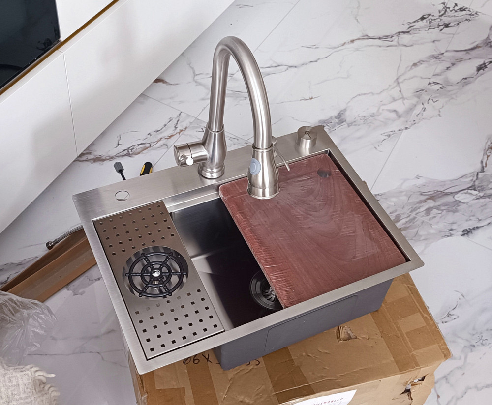 Кухонна раковина водоспад Willda, кухонна мийка водоспад ручної роботи 57 х 42 х 22 (324915222) Киев - изображение 1