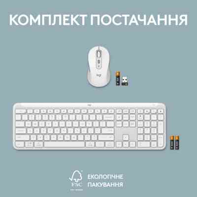 Комплект Logitech MK950 Bluetooth/Wireles UA Off-White (920-012491) Винница