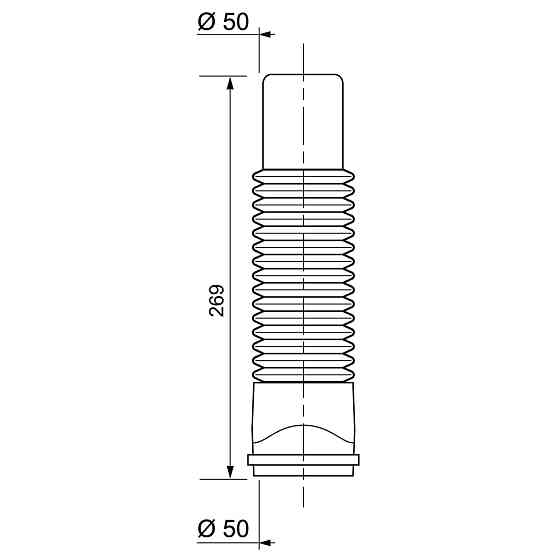 Соединение гибкое Magiflex Ø50мм F-M 269мм WIRQUIN (9549353) Киев