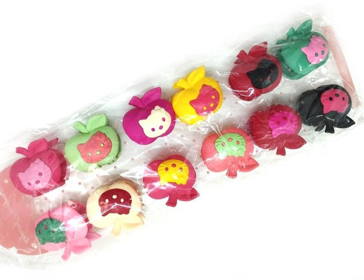 Заколки крабики для девочки Яблоко 12 шт Киев - изображение 1