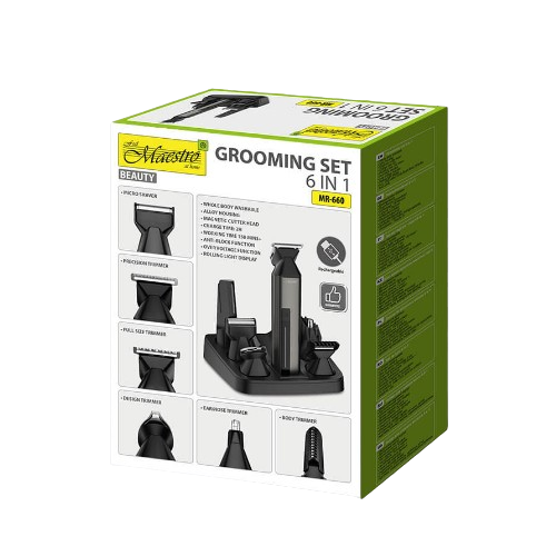 Набір для стрижки акумуляторний 3,7W 1200mAh 6в1 MR-660 Maestro Житомир - изображение 6