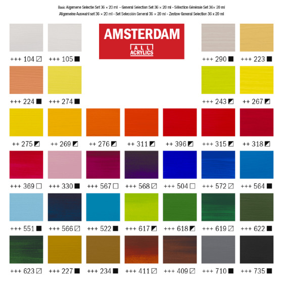 Набор акриловых красок AMSTERDAM GENERAL SELECTION 36х20мл Royal Talens Киев