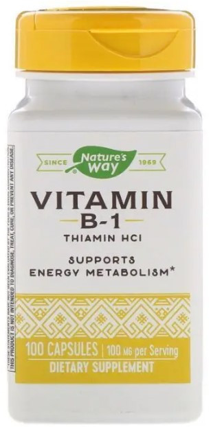 Тіамін Вітамін В1 Nature's Way Vitamin B1 100 мг 100 капсул Київ - фото 1