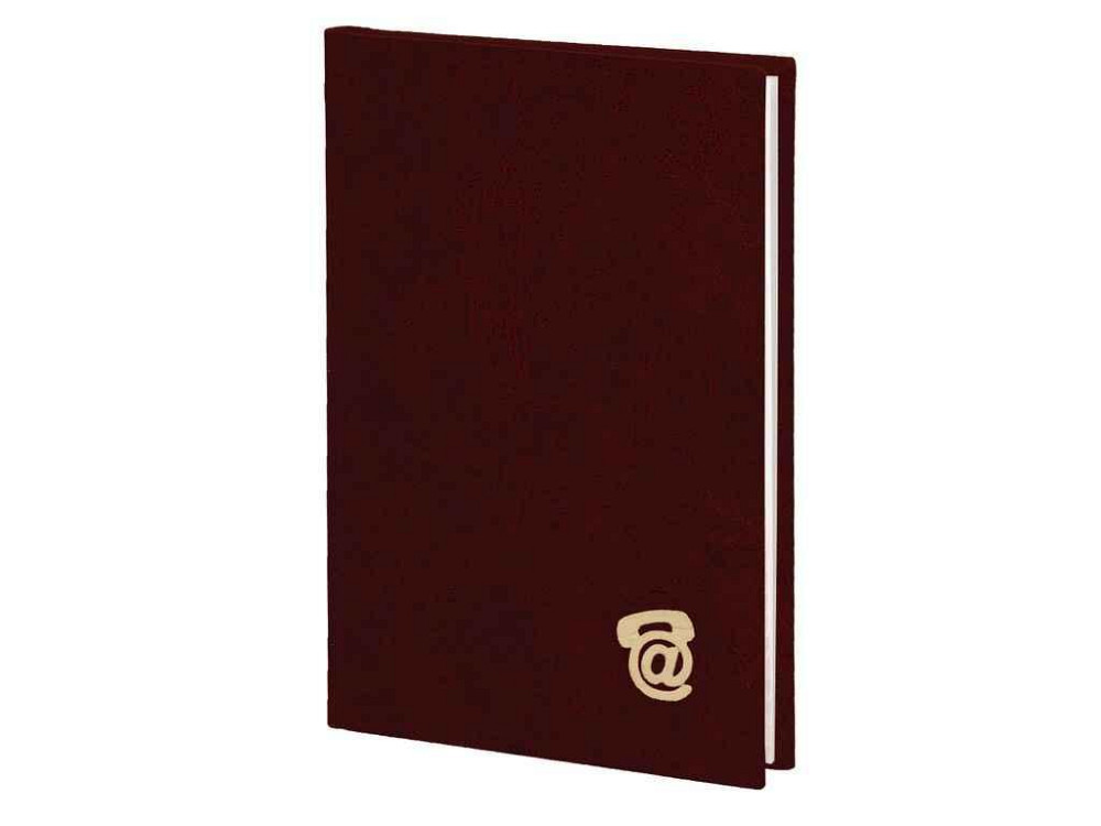 Записная книжка В7 80арк. (85х127) клетка, высечка алф., обкл. баладек, бордо 214-P-0521 ТМ ПОЛИГРАФИСТ Киев - изображение 1