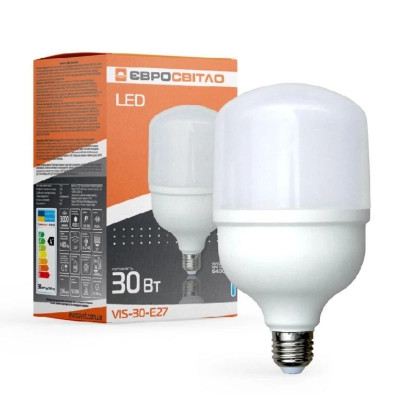 Лампочка Євросвітло 30Вт 4200К (VIS-30-E27) Вінниця - фото 1