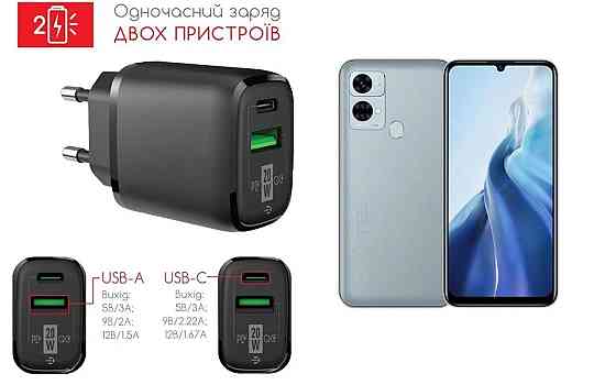 Сетевое зарядное устройство для Oukitel C33, 20W 3A, Quick Charge 3.0 Киев
