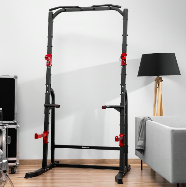 Силова фітнес-станція HS-1014K підлогові турнік і бруси для дому з тримачем для штанги багатофункціональна для всіх типів м'язів Київ - фото 9