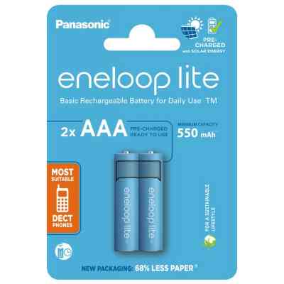 Акумулятор Panasonic AAA Eneloop 550mAh Lite NI-MH * 2 (BK-4LCCE/2CP) Вінниця