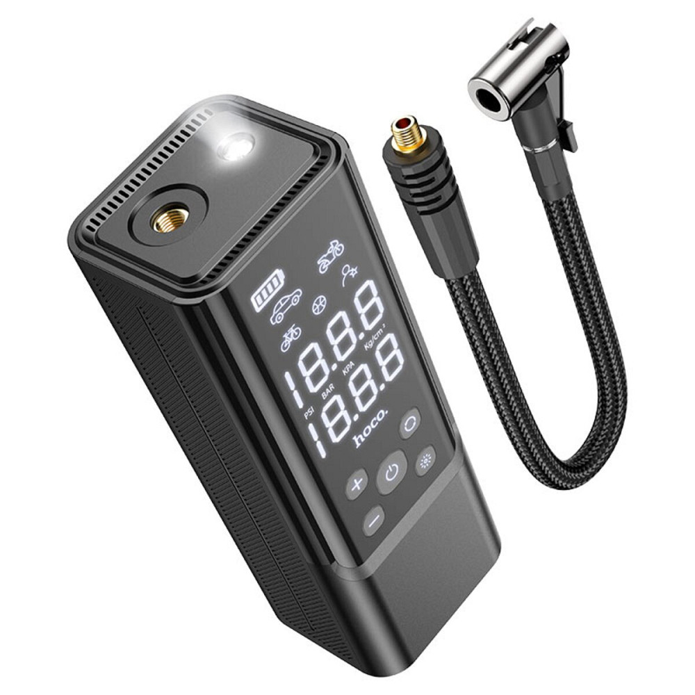 Автомобільний насос HOCO ZP7 Maddy portable smart air pump(5000mAh) Black (6942007614511 ) Киев - изображение 3