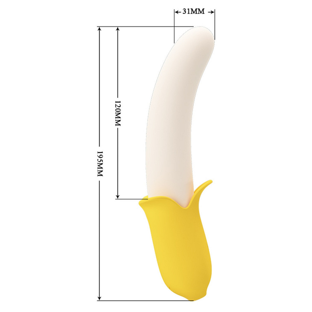 Вибратор в форме банана Pretty Love Banana Geek с фрикциями, 19.5 х 3.1 см Sex Aura Киев - изображение 6