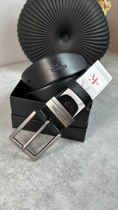 Чоловічий ремінь Tommy Hilfiger, брендовий класичний ремінь, який є добрим поясом з натуральної шкіриMasterSem Київ - фото 1