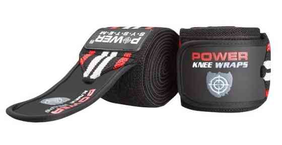 Бинти на коліна Power System PS-3700 Knee Wraps Red/Black (пара) Київ