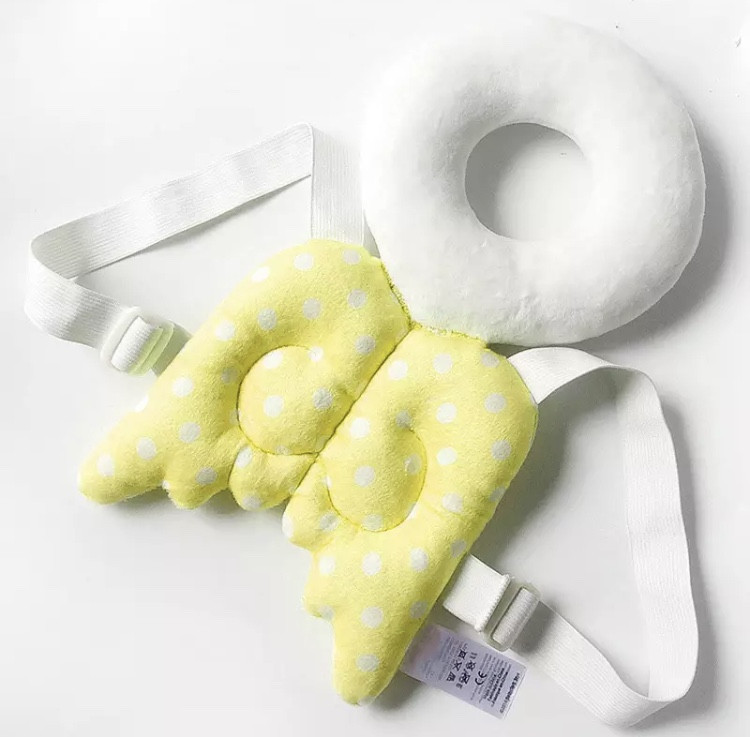 Подушка для защиты головы младенца Ангелочек, цвет желтый, подушка противоударная мультяшная , от 3 мес Киев - изображение 1