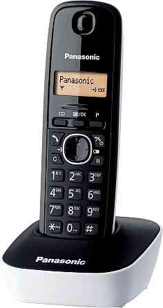 Panasonic KX-TG1611 DECT радиотелефон настільний белый чёрный аккумулятор NiMH AAA подсветка экрана телефонная Киев