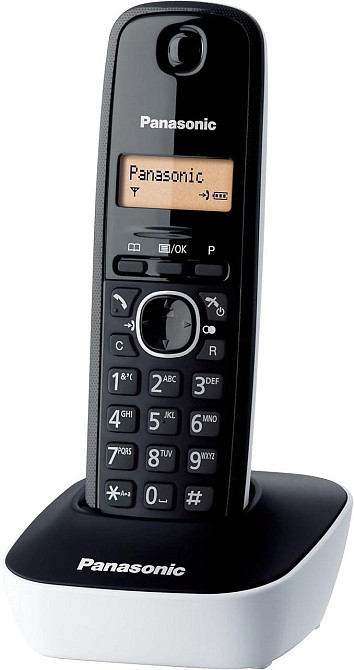 Panasonic KX-TG1611 DECT радиотелефон настільний белый чёрный аккумулятор NiMH AAA подсветка экрана телефонная Киев - изображение 1