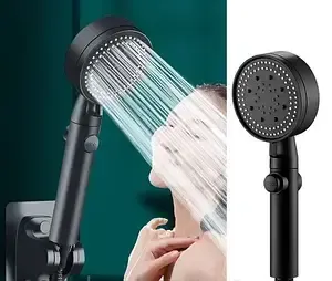 Насадка лейка для душа высокого давления 4 режима с кнопкой включения SHOWER AA1-4 Коломия - фото 3