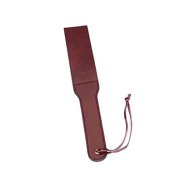Двусторонний паддл Liebe Seele Wine Red Spanking Paddle, натуральная кожа Sex Aura Киев