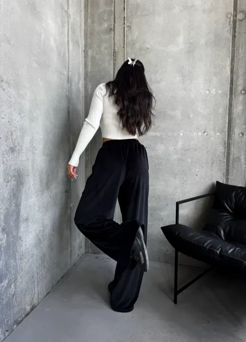 Велюрові жіночі брюки вільного крою з високою посадкою Одеса - фото 16