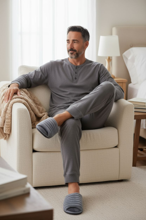 Чоловічі відкриті домашні тапочки "PaGo", сірі вельветові, комфорт і стиль для вашого дому Одеса