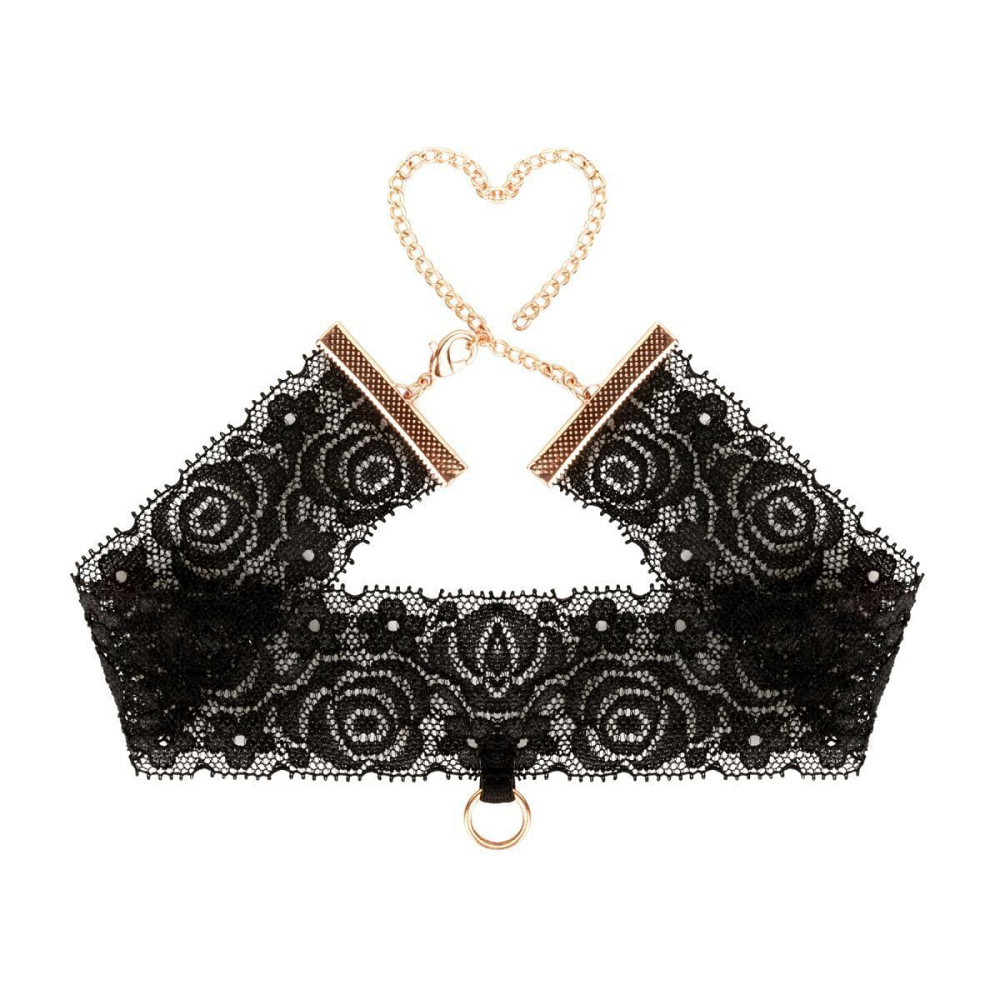 Кружевные наручники и воротник Rosy Gold - Lace Cuffs and Collar - Black Sex Aura Киев - изображение 5