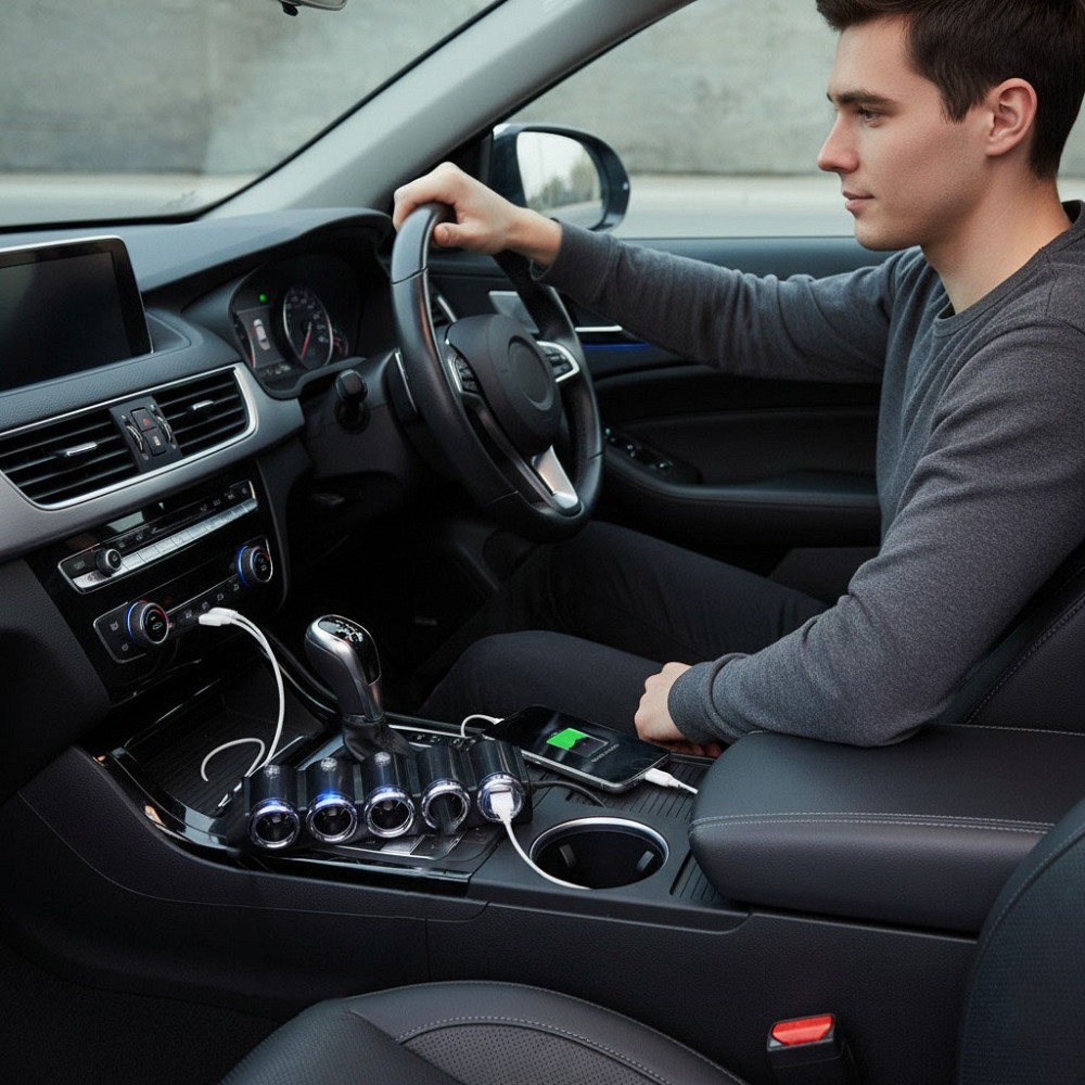 Автомобільний розгалужувач прикурювача 120Вт,2хUSB,CTC-612 SBR Київ - фото 5