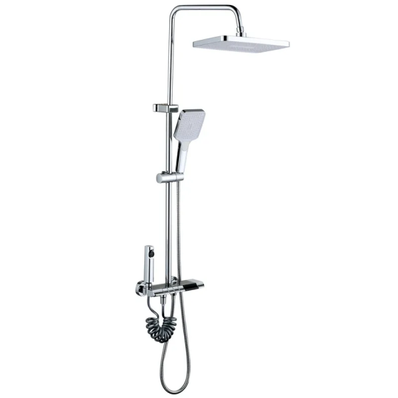 Душевая колонна со смесителем Mixxus Premium RIVIERA 009-J с кнопкой переключения, 4 режима (MI6834) Киев